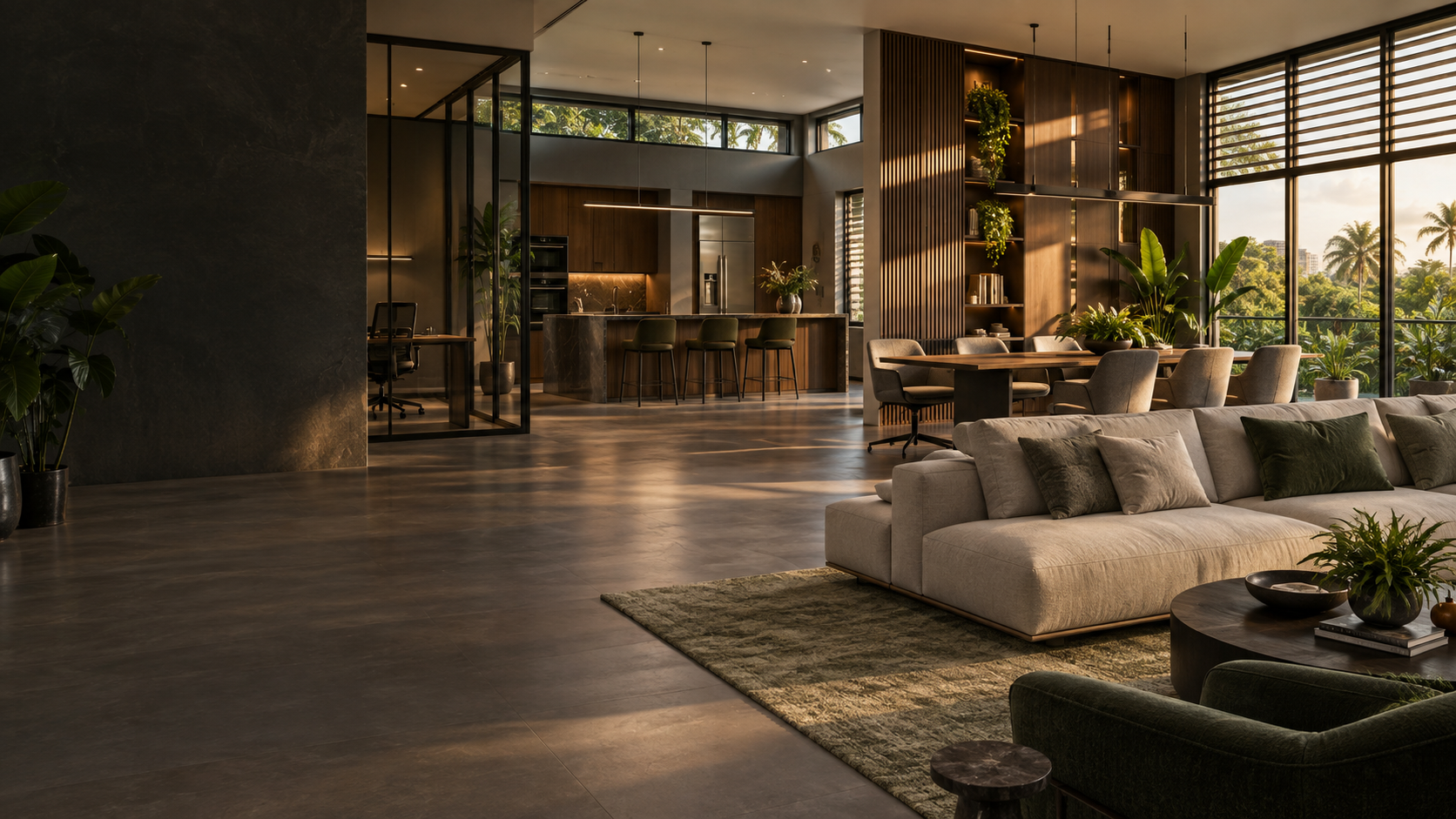 Turnkey furnished home and executive project workspace delivered by OSO Projects in Suriname
